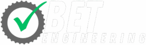 BET Performance & Engineering Logo with Transmission Plate Graphic